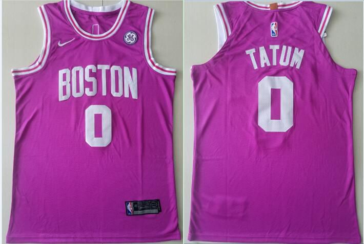 Men Boston Celtics #0 Tatum Pink City Edition Game Nike NBA Jerseys